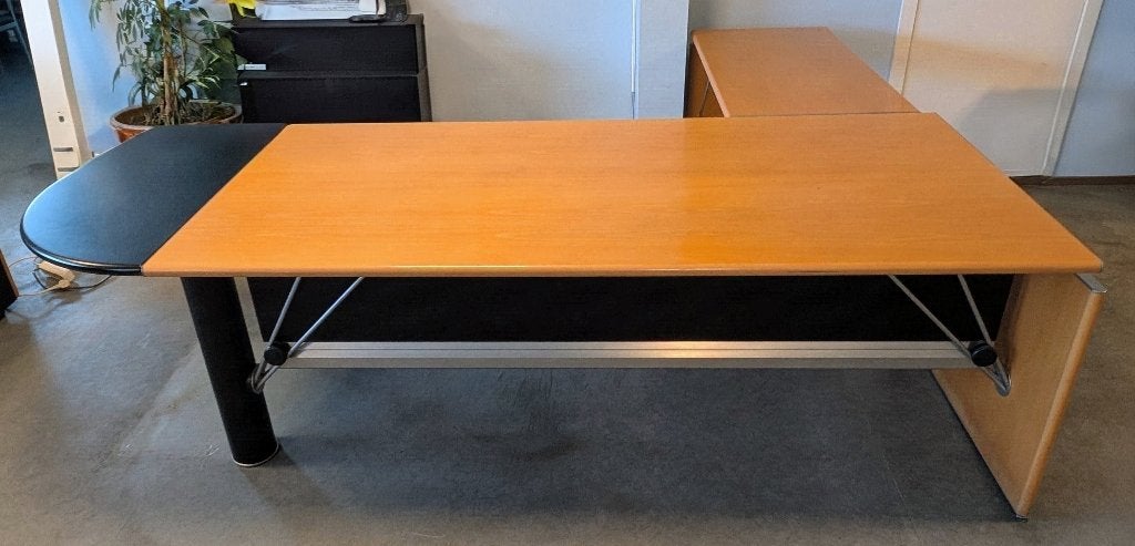 Grand bureau d'angle professionnel, 250 cm, Autres marques, 95 cm, Utilisé