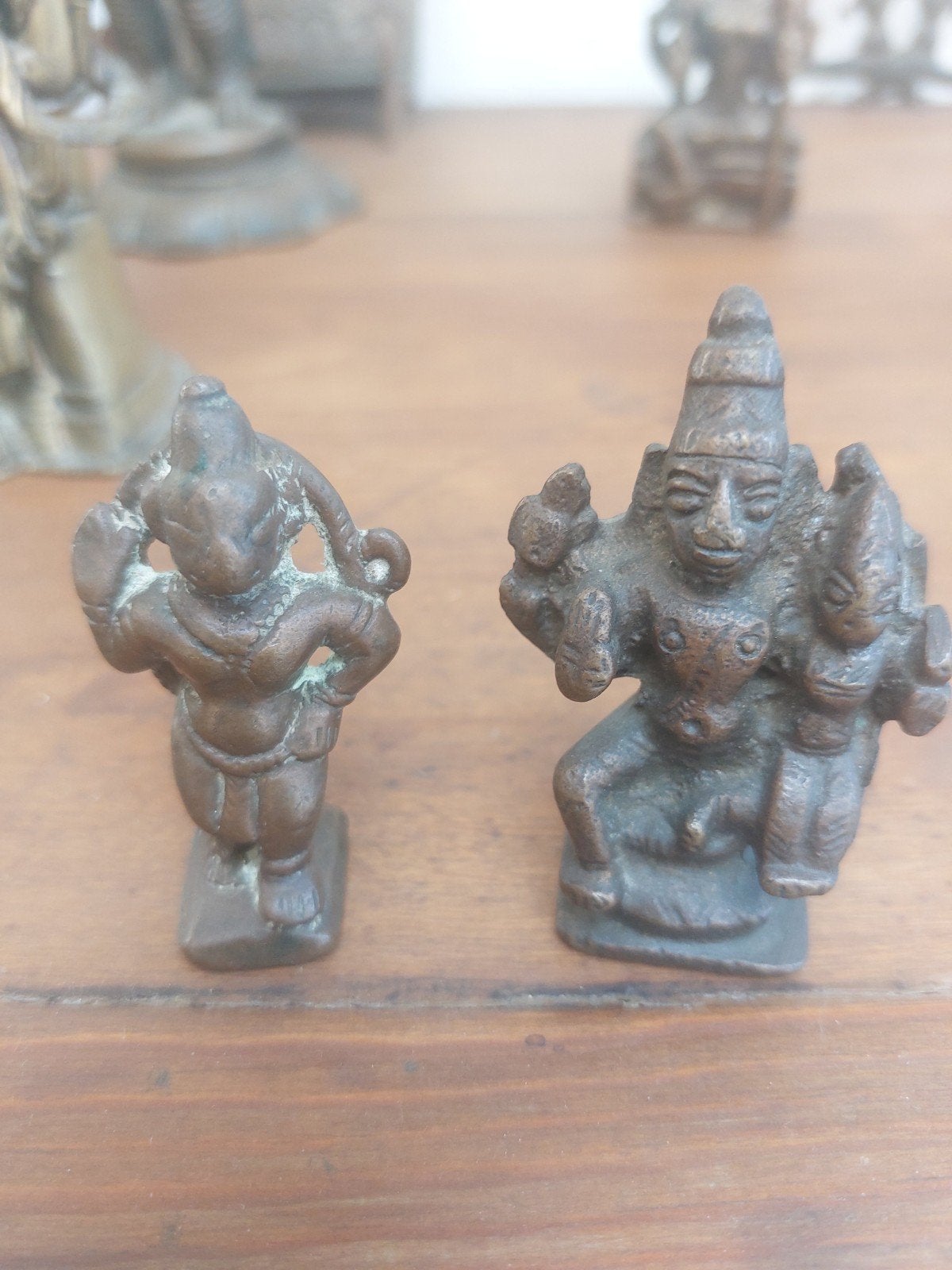 2 Indische religieuze figures., Antiek en Kunst, Ophalen, Brons