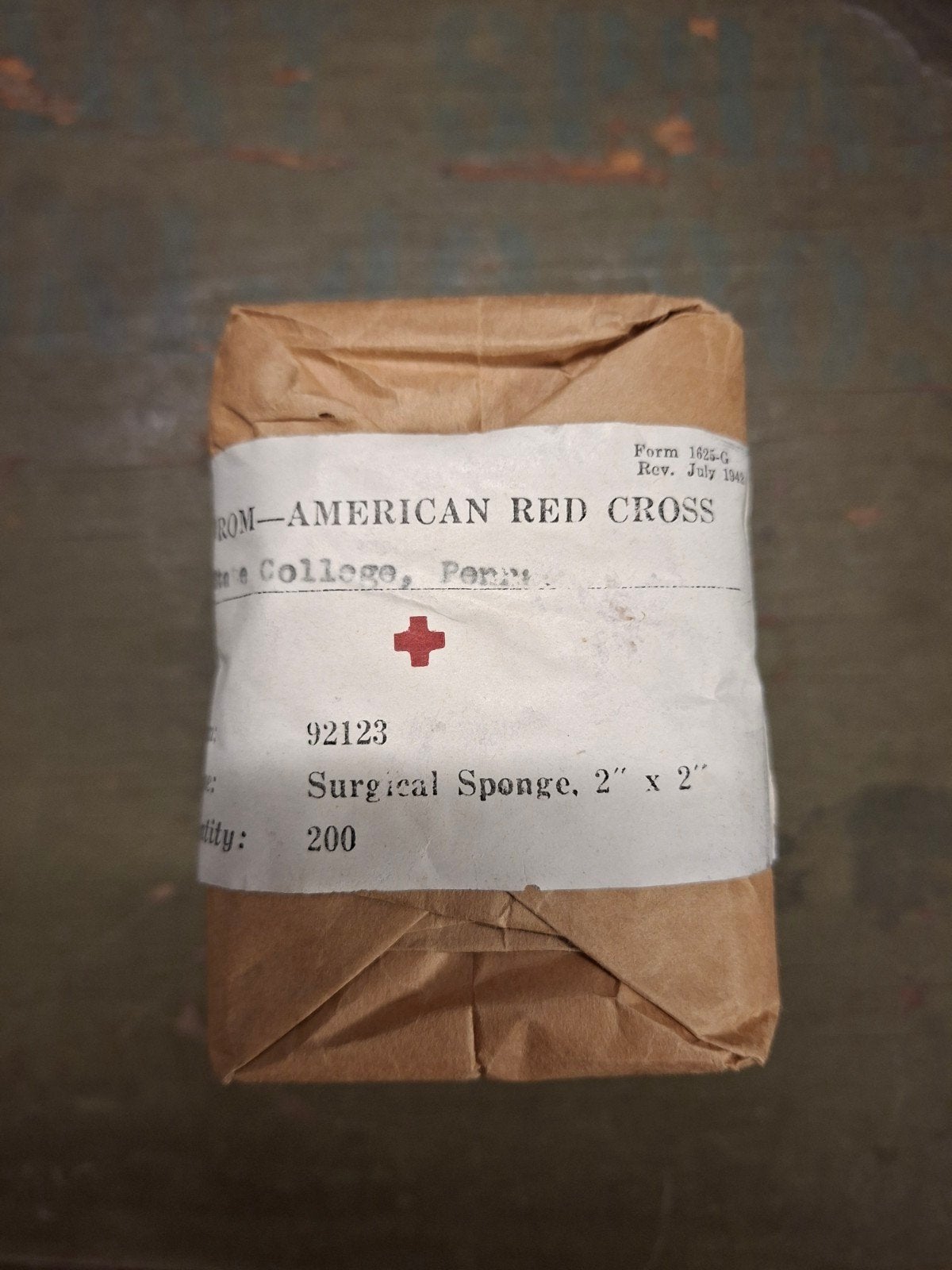 WW2 US ARC surgical sponge, Ophalen of Verzenden