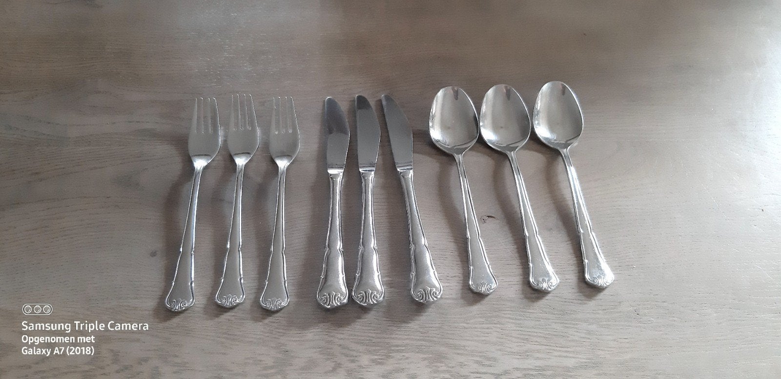 Set de couverts 9 pièces, Enlèvement ou Envoi, Utilisé, Inox ou Chrome, Set de couverts