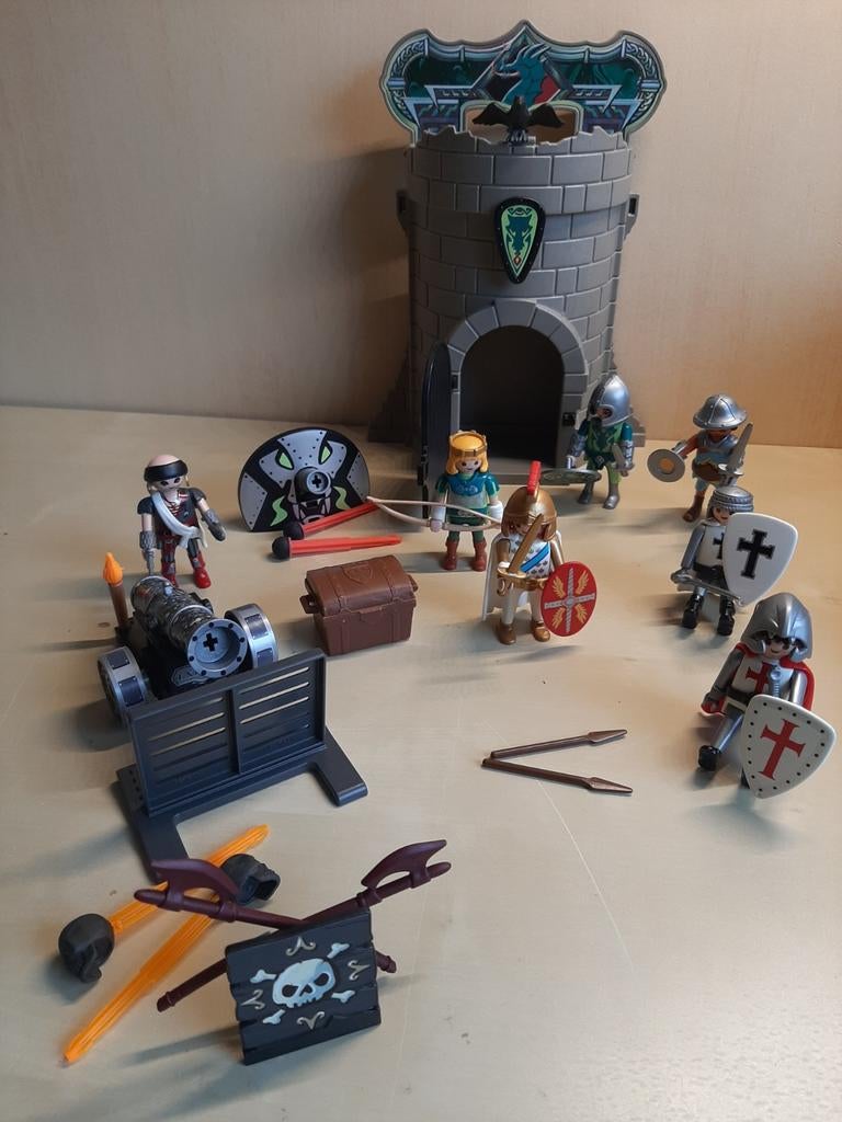 Playmobil drakenriddertoren 4775 + piraat en kanon, Kinderen en Baby's, Speelgoed | Playmobil, Ophalen