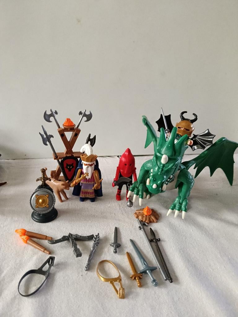 playmobil draak en ridders, Ophalen of Verzenden, Gebruikt