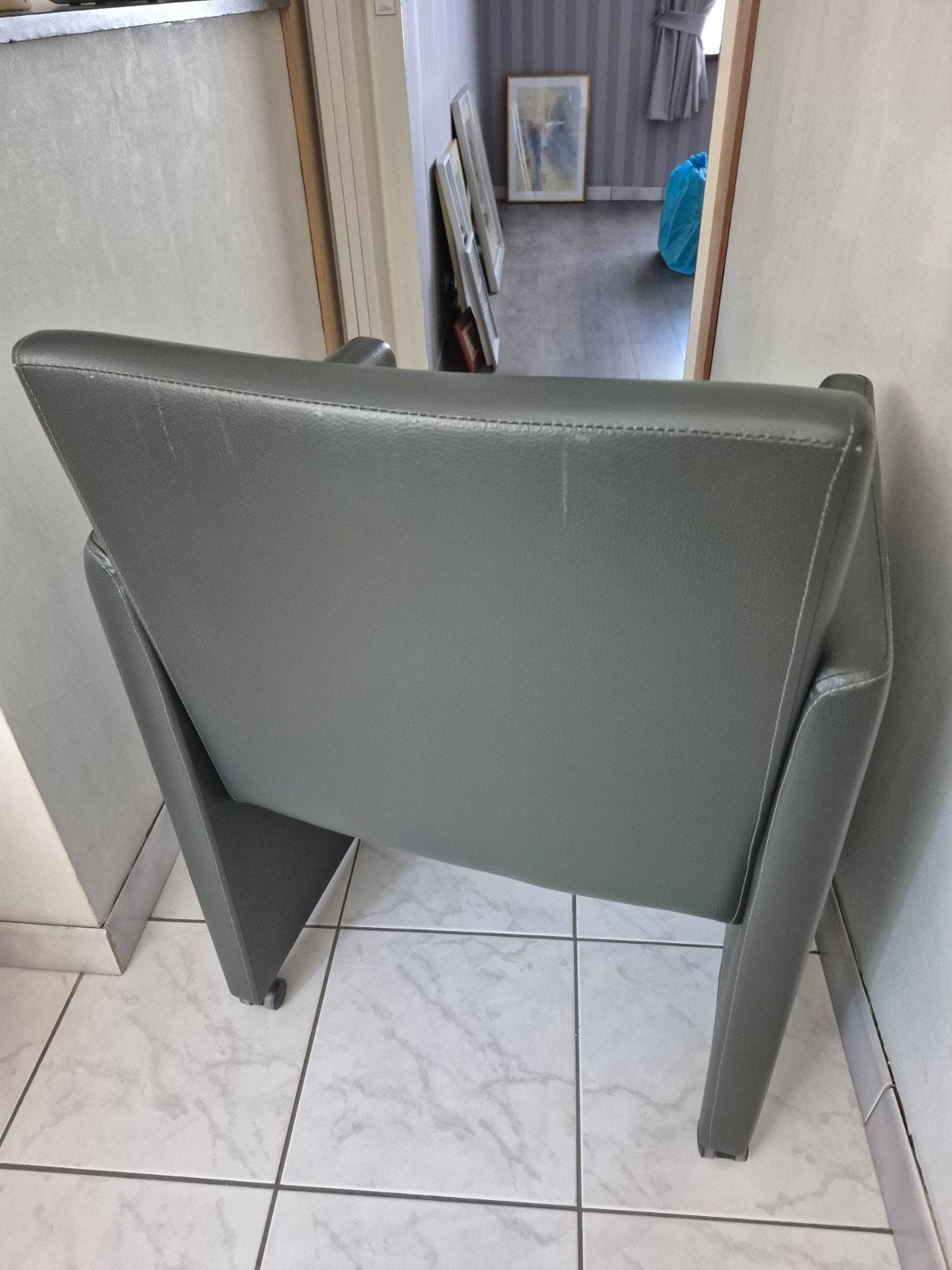 stoelen leder, Huis en Inrichting, Ophalen, Zo goed als nieuw, Vijf, Zes of meer stoelen