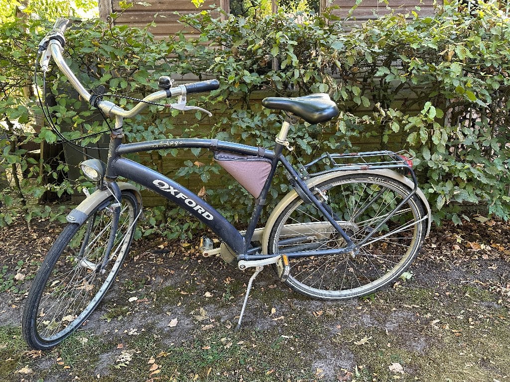 Herenfiets 55cm, Fietsen en Brommers, Fietsen | Heren | Herenfietsen, Gebruikt, Velgrem, Versnellingen, 53 tot 57 cm