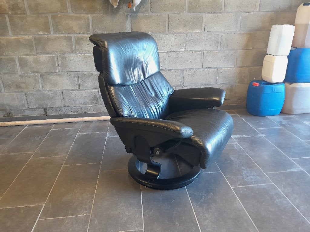 Fauteuils Stressless, 75 à 100 cm, Enlèvement, Utilisé, Relax cuir contemporain