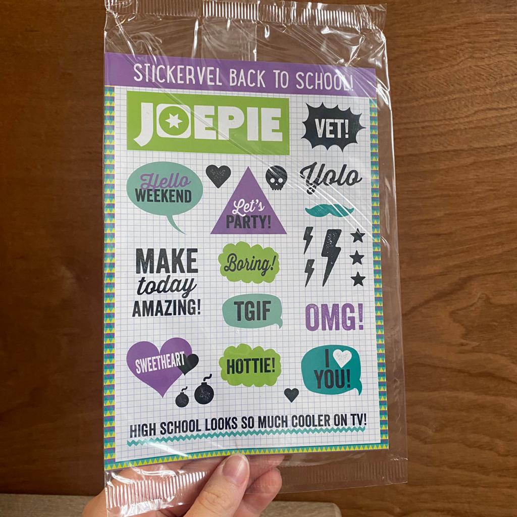 Back to school stickervellen Joepie, Ophalen of Verzenden, Nieuw, Overige typen