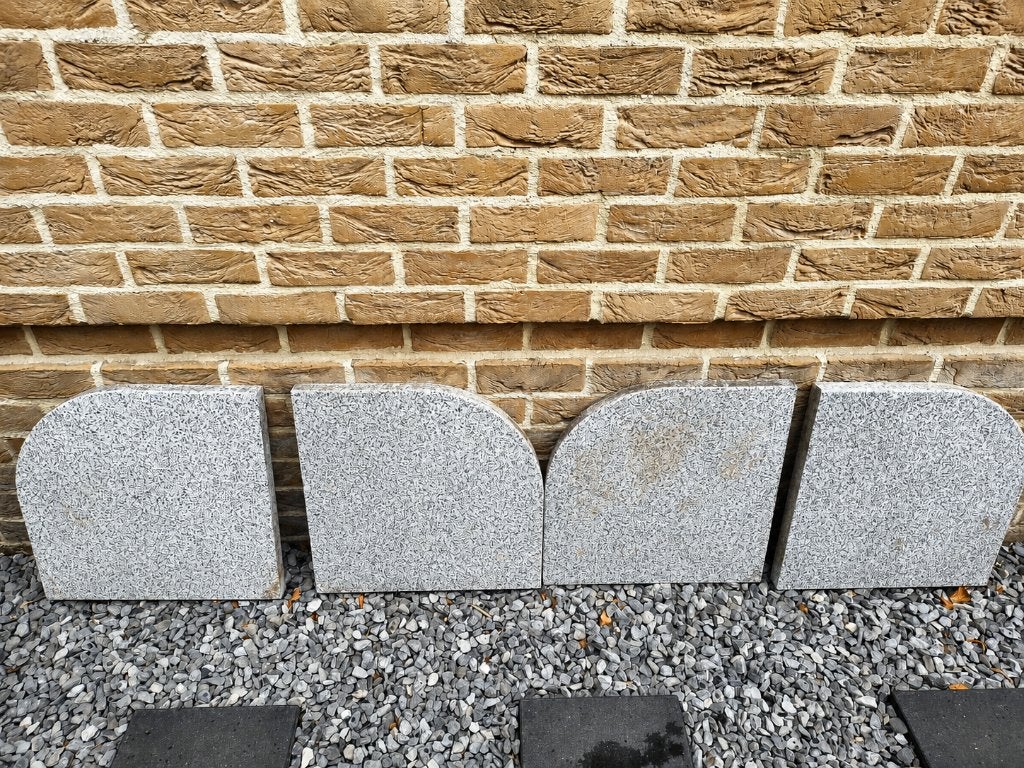4 granieten parasoltegels 48x48 cm, Doe-het-zelf en Bouw, Tegels, Ophalen, 40 tot 60 cm, Gebruikt, Graniet