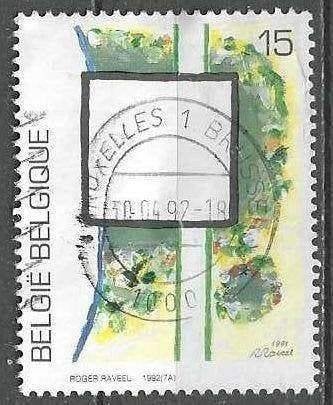 Belgique 1992 - Yvert/OBP 2452 - Série artistiqu - Whi (ST), Timbres & Monnaies, Envoi, Affranchi, Oblitéré, Art