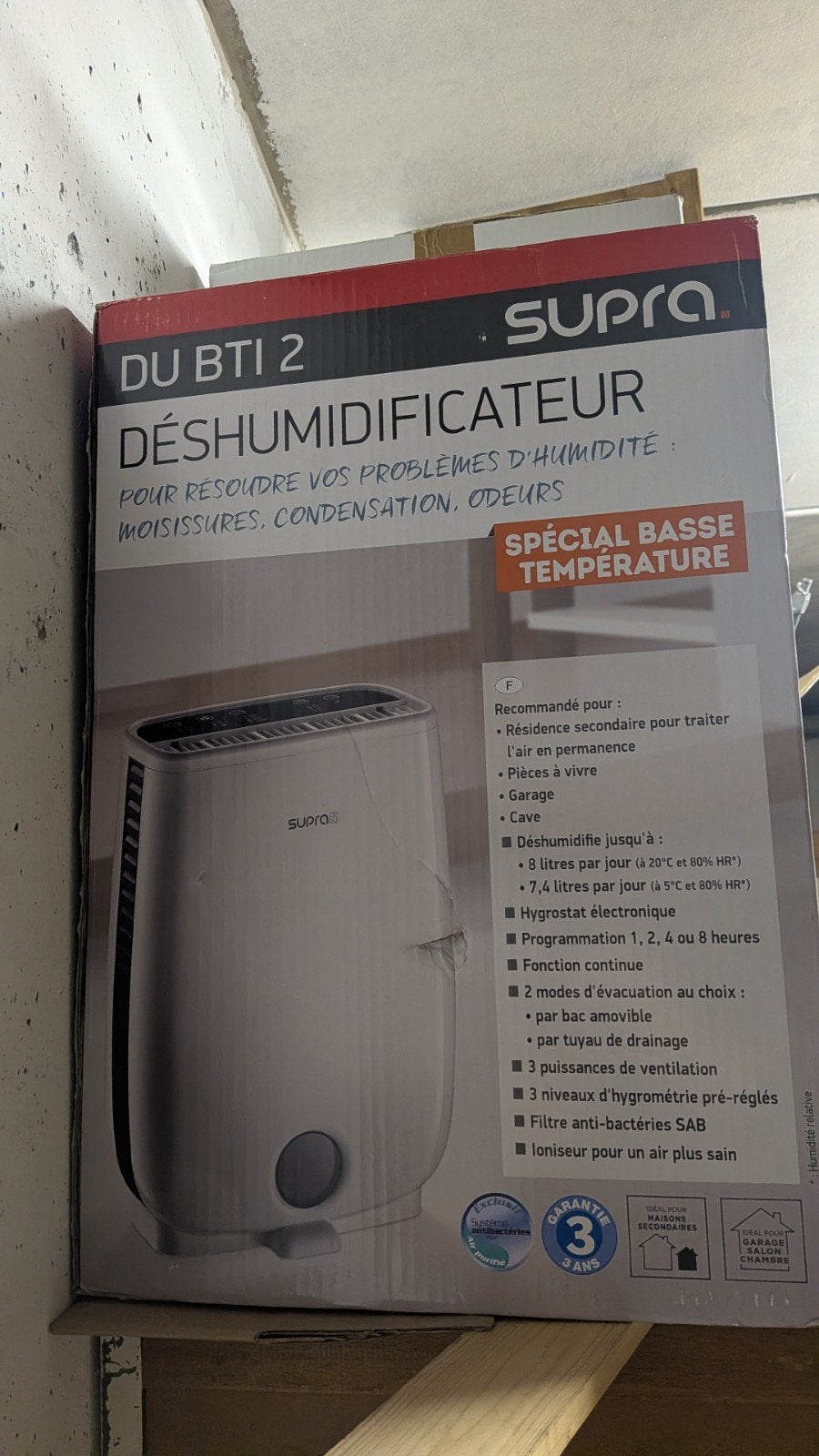 Supra DU BTI 2, Electroménager, Enlèvement ou Envoi, Neuf, Déshumidificateur
