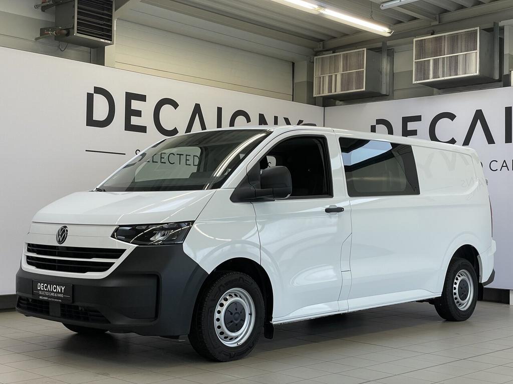 Volkswagen T7 Transporter Dub Cab 2.0TDI 150PK *Camera*App, Autos, Achat, Euro 6, Entreprise, Noir