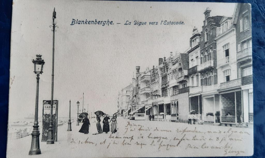 BLANKENBERGE la digue ZEEDIJK les VILLAS  1905, Ophalen of Verzenden