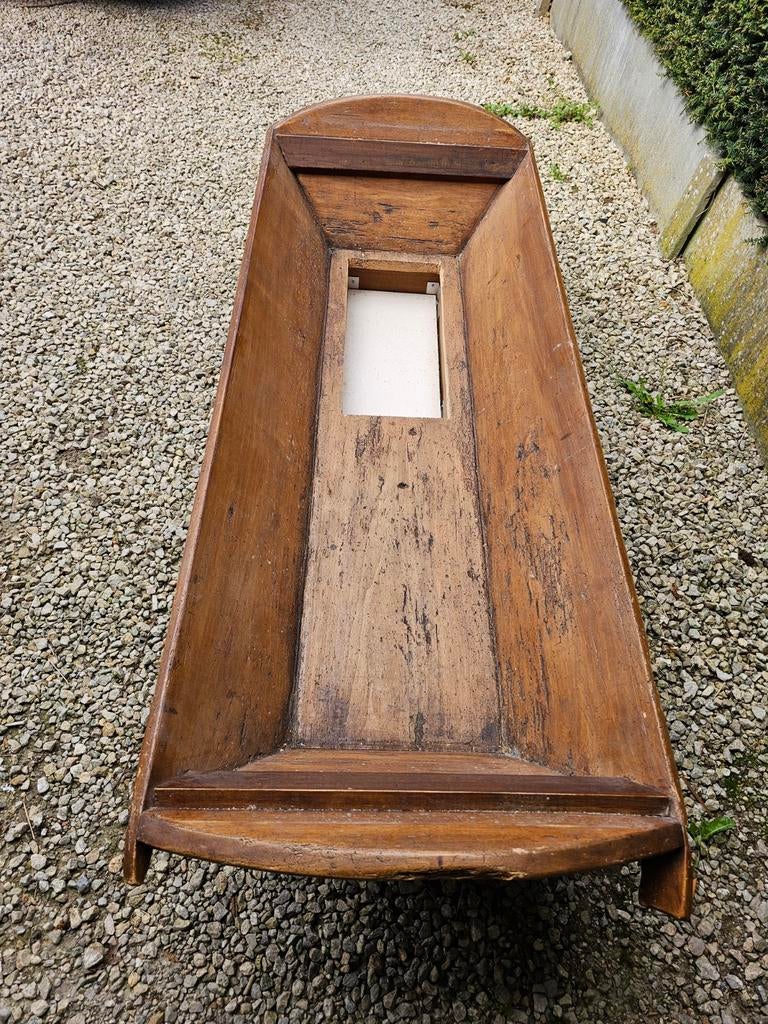oude houten kneedtrog met patrijspoort, Antiek en Kunst, Ophalen
