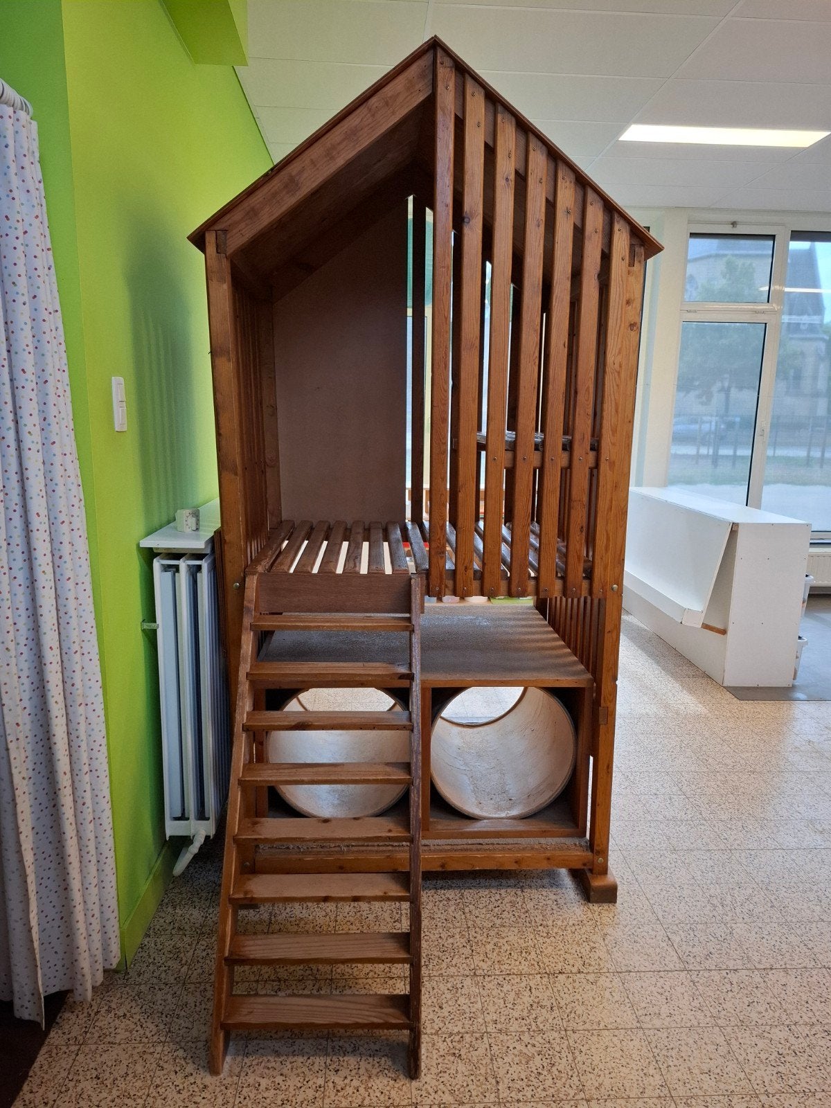 Houten speelhuis/ klimhuis, Ophalen