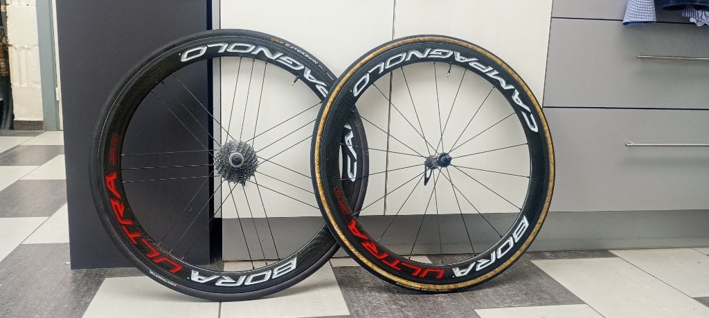 Campagnolo Bora Ultra 50 wielen, Fietsen en Brommers, Fietsonderdelen, Wiel, Gebruikt, Campagnolo, Ophalen of Verzenden