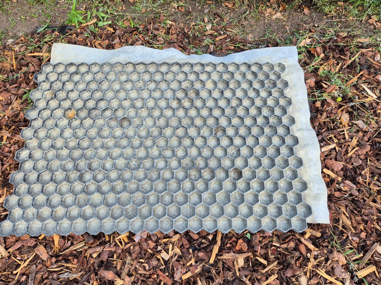 Grindmatten met antiworteldoek 80x120 cm, Tuin en Terras, Grind, Keien en Split, Ophalen, Gebruikt, Wit