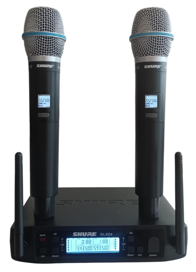 Nieuwe Shure GLXD4 met 2 handmicrofoons., Ophalen of Verzenden, Nieuw, Microfoon(s)