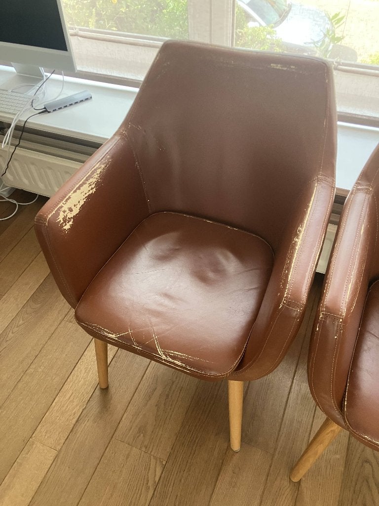 eetkamer stoelen, Bois, Brun, Enlèvement, Utilisé