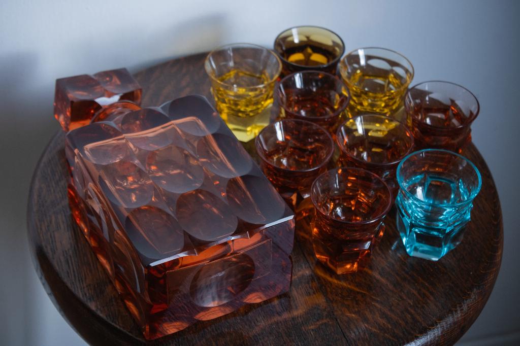 Moser whiskey set, Ophalen of Verzenden, Gebruikt, Borrel- of Shotglas