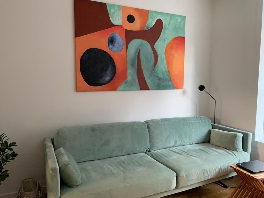 Muntgroene zetel van Fest Amsterdam, Ophalen, Scandinavisch, eclectisch, modern, Driepersoons, 75 tot 100 cm