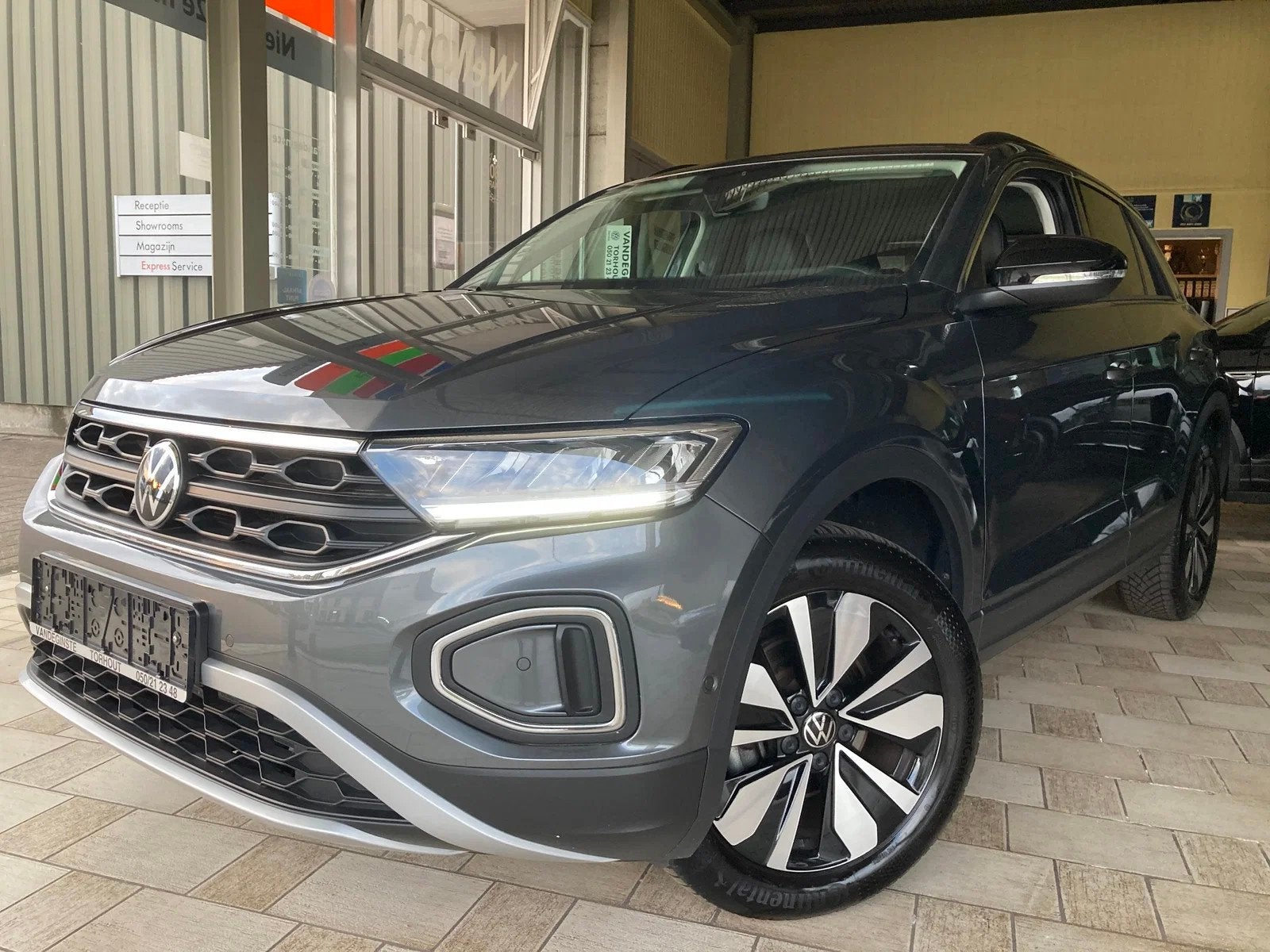 Volkswagen T-Roc T-Roc GOAL -GPS -Airco -App -Half LEDER -Vi, Autos, Argent ou Gris, Achat, Entreprise, Phares entièrement LED