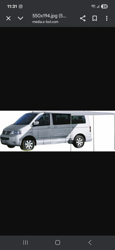 Zeil voor VW bus, Ophalen