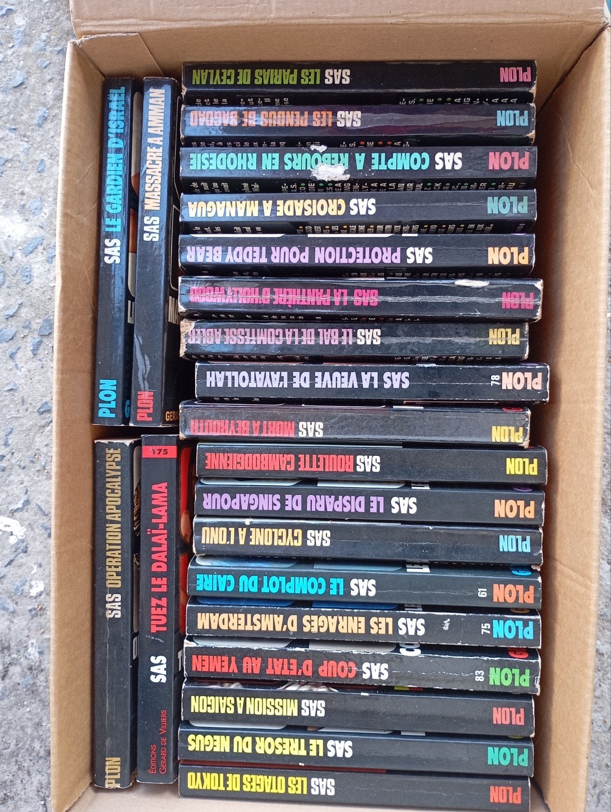 Plon SAS-collectie. Set van 22 boeken, Boeken, Detectives, Ophalen of Verzenden
