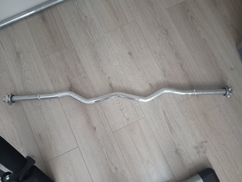 Curlstang 120 cm, Sports & Fitness, Équipement de fitness, Enlèvement, Comme neuf, Barre d'haltères