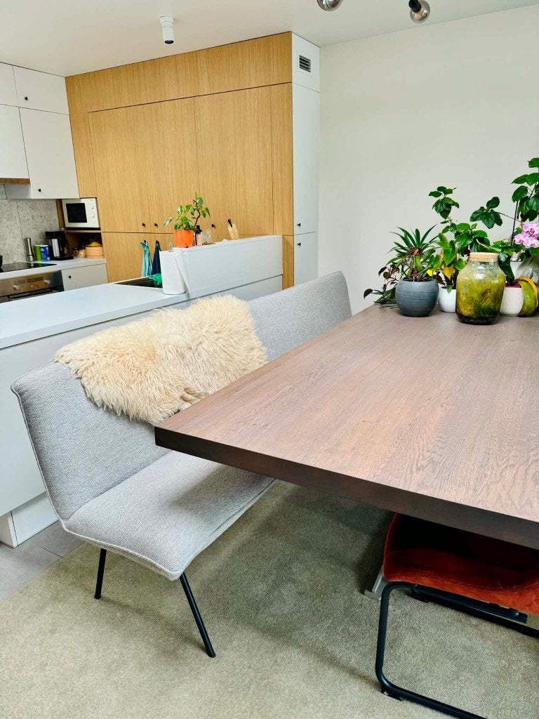 Enzo Luca eettafel Caro met eetkamerbank Scola 100cmx260cm, Comme neuf, 100 à 150 cm, Enlèvement, Chêne