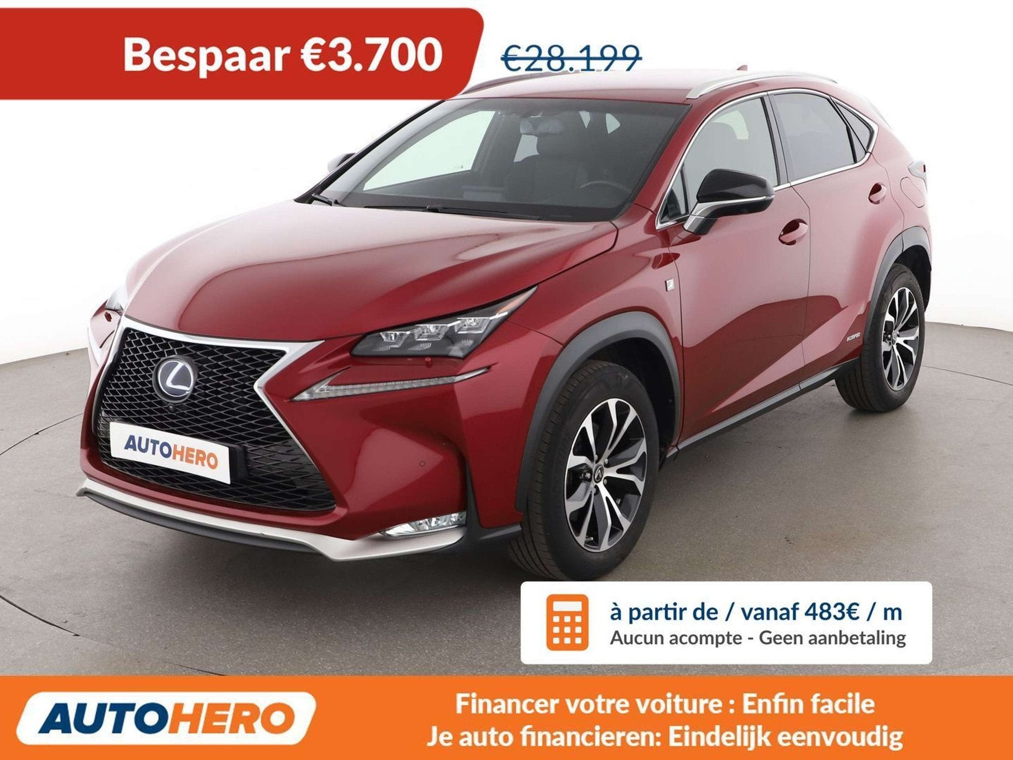 Lexus NX 300h NX 300h E-Four F Sport (automatique), Autos, Noir, 5 portes, 197 ch, Quatre roues motrices / 4X4
