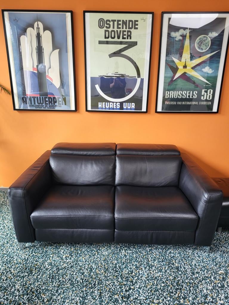 Natuzzi met 2 relaxen, 100 à 125 cm, Enlèvement, Utilisé, 150 à 200 cm