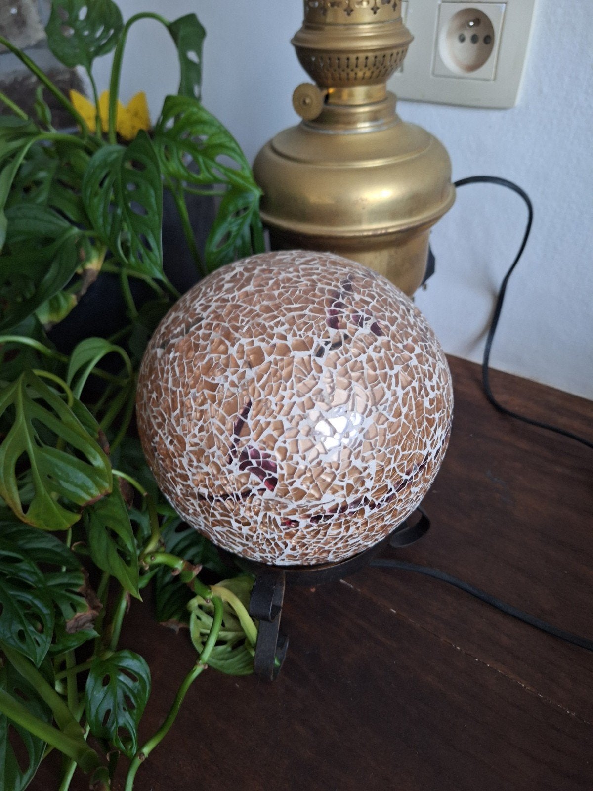 Turkse mozaïek lamp, Oranje, Ophalen