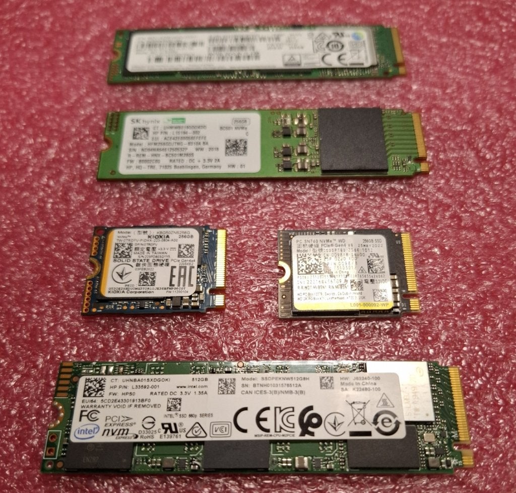 500gb & 250gb SSD/NVMe (nieuw/quasi nieuw) 2280; 2260; 2240, Intern, 250 500 1tb 2tb 4tb, SSD, Info@retrogamed.be