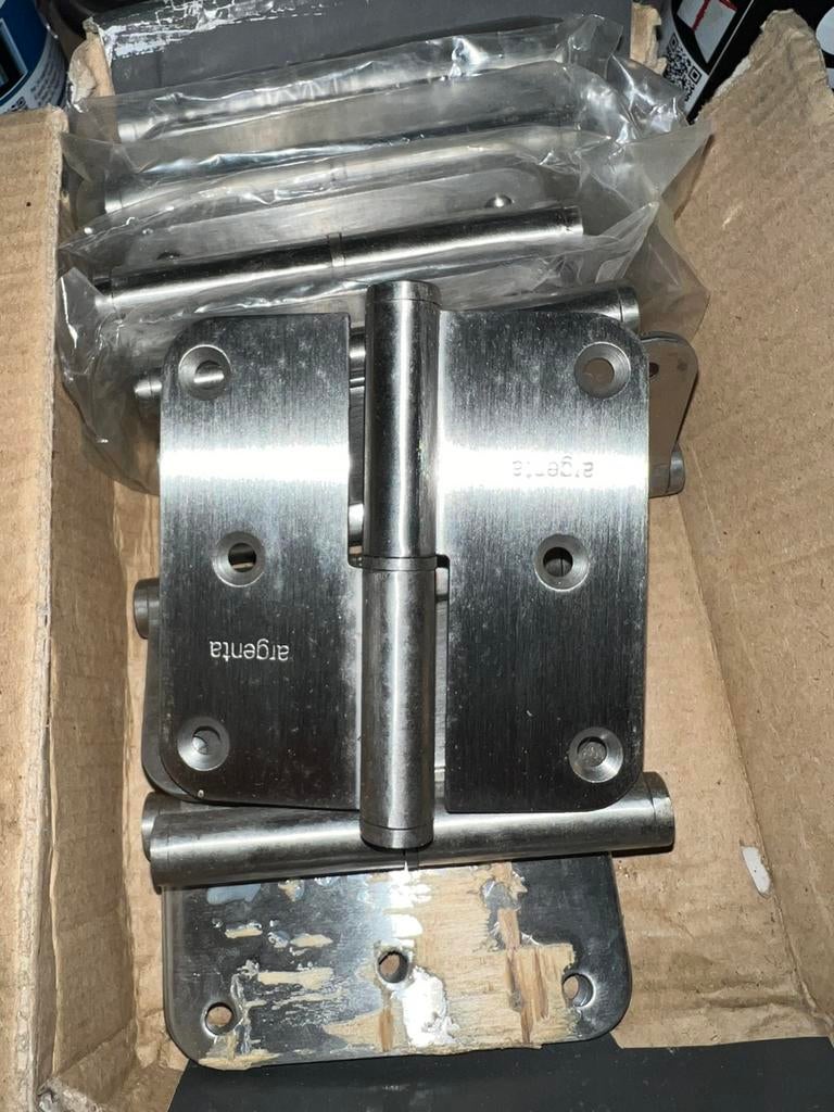 Inox scharnieren knoop 10 mm, Ophalen, Zo goed als nieuw, Inox
