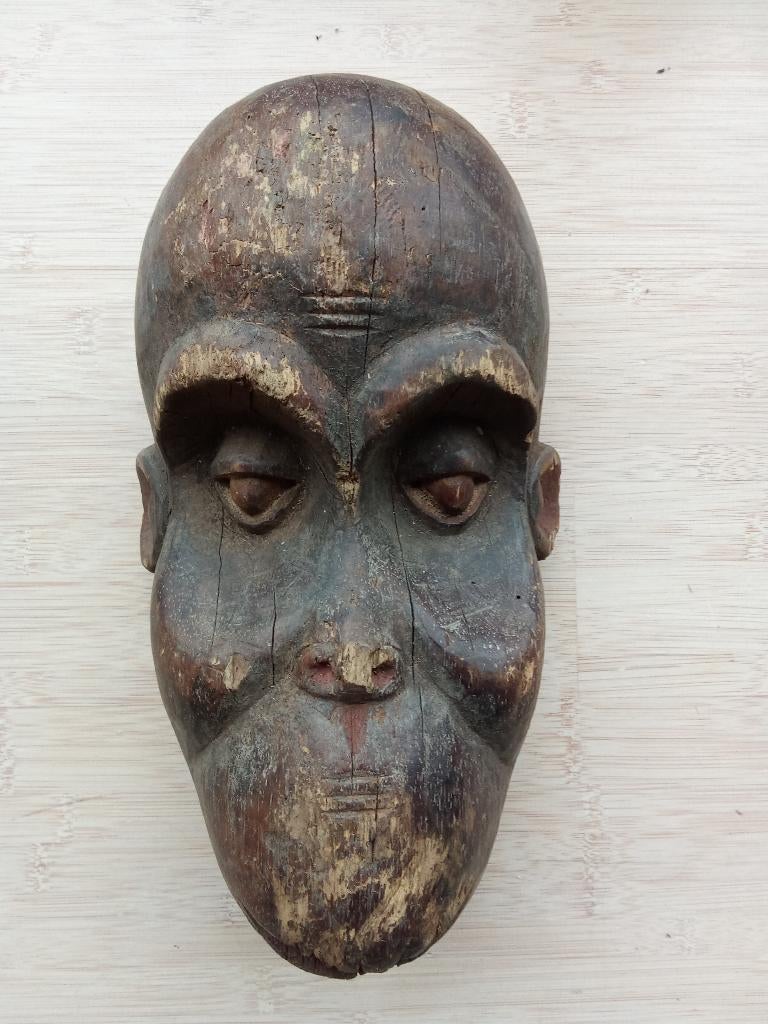 Afrikaanse maskers de Songye groep Congo - Kinshasa.(4), Handgemaakt, Hout, Afrika, Masker
