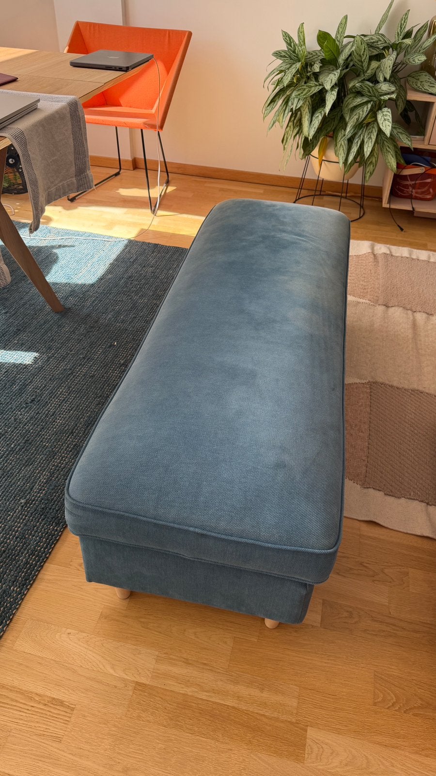 Ikea bankje, Maison & Meubles, Enlèvement, Utilisé, 125 cm ou plus, Moins de 50 cm