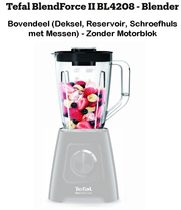 TEFAL Blender BL4208 Deksel Reservoir Schroefhuls met Messen, Elektronische apparatuur, Ophalen of Verzenden, Zo goed als nieuw