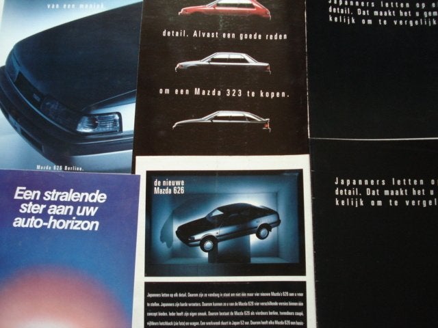 Mazda gamma/323/626 Brochure Catalogue Prospekt LOT van 23!, Boeken, Auto's | Folders en Tijdschriften, Verzenden, Gelezen, Mazda