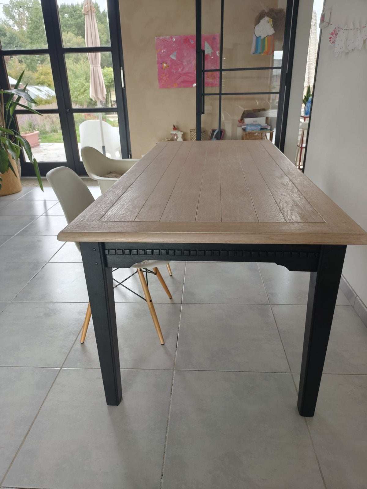 Eiken eettafel bureau 190x90, Enlèvement, Comme neuf