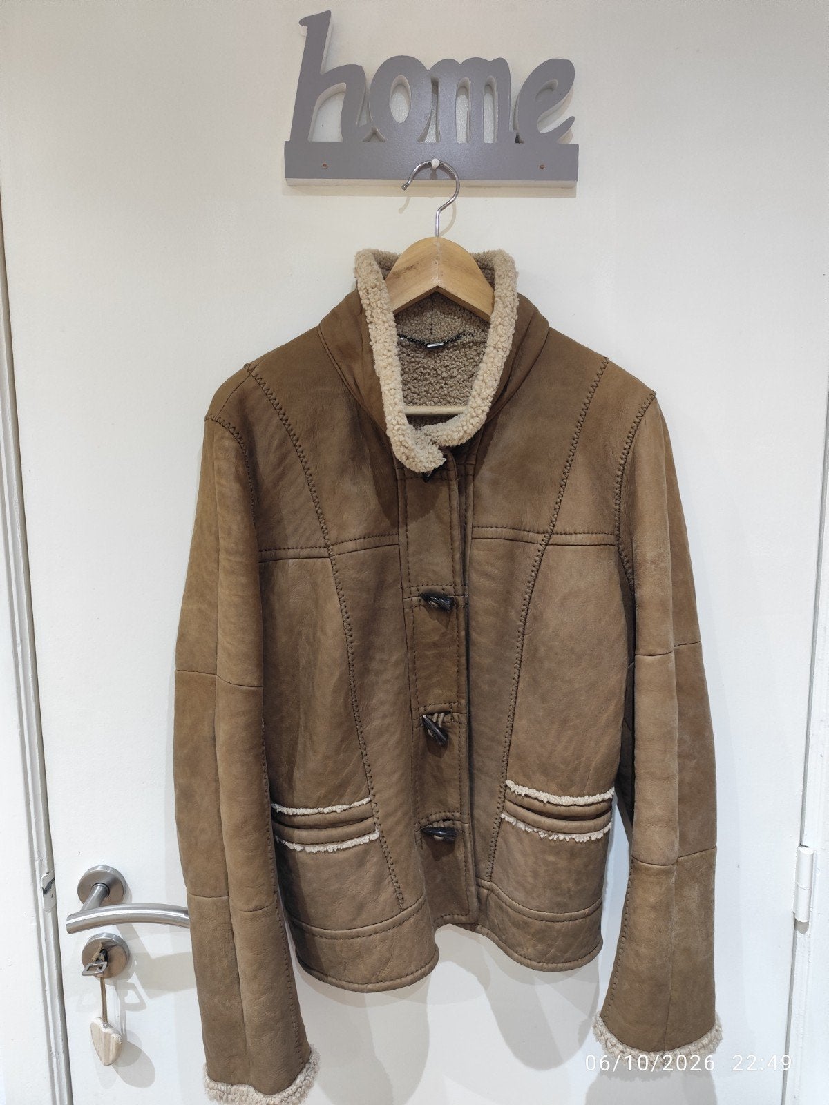 veste fourrée en cuir très souple de qualité Christ T.42, Enlèvement ou Envoi