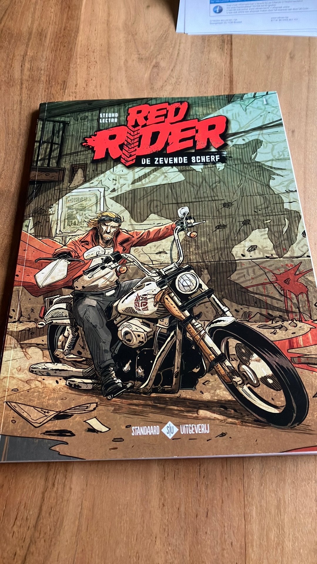Strip red rider 1 de zevende scherf stedho lectrr, Livres, BD, Enlèvement ou Envoi, Comme neuf