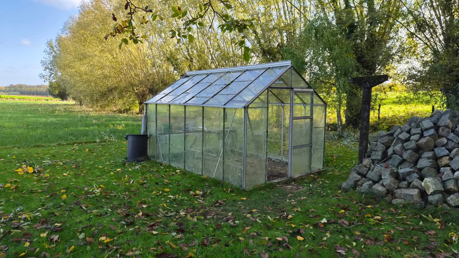 Glazen serre / tuinkas, Jardin & Terrasse, Verre, Serre, Enlèvement, Utilisé
