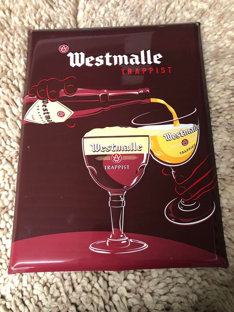 Reclamebord westmalle, Ophalen of Verzenden, Zo goed als nieuw
