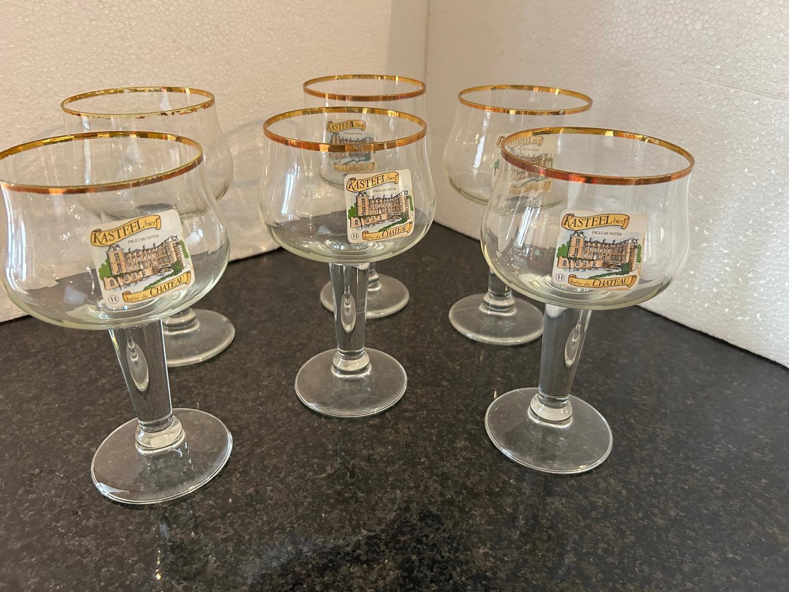 lot de 6 verres à bière Kasteel / Bière du Château, Enlèvement, Comme neuf