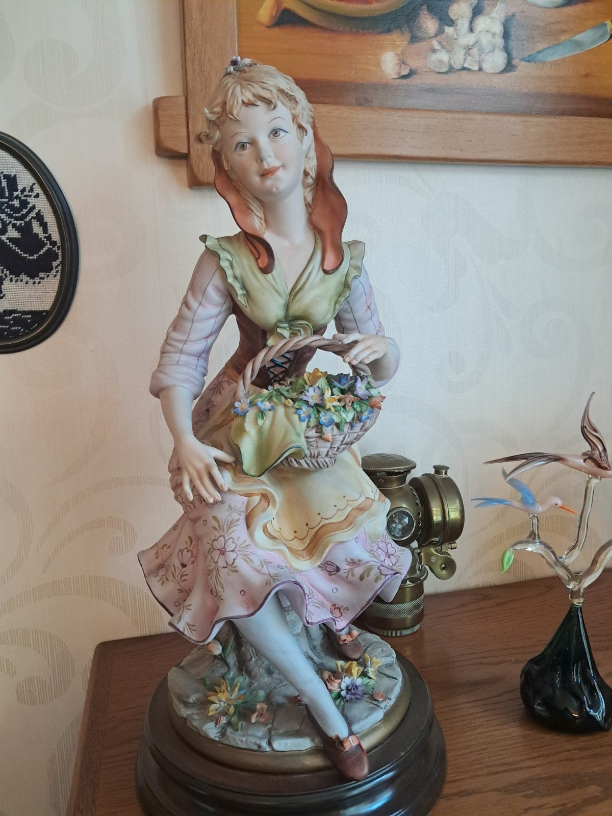 Vintage Capodimonte porseleinen beeldje, Enlèvement, Comme neuf, Humain