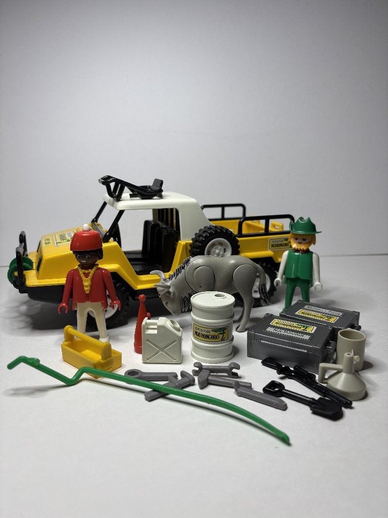 Voiture Playmobil 3528 Safari 1980, Enlèvement ou Envoi, Autres séries, Kit complet, Utilisé