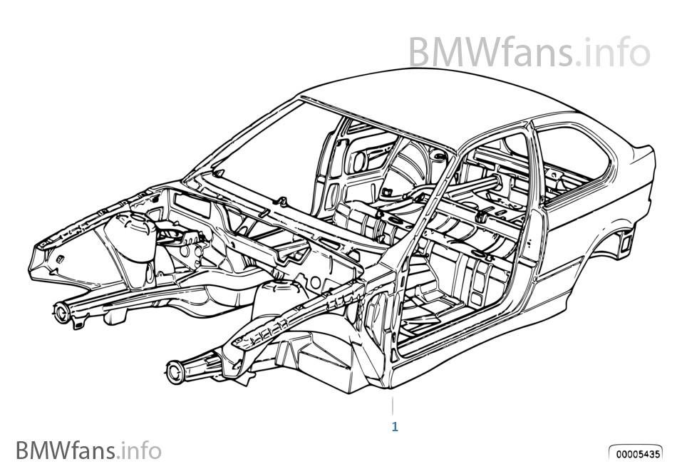 Toutes pièces carrosserie BMW E36 COMPACT 323TI, BMW