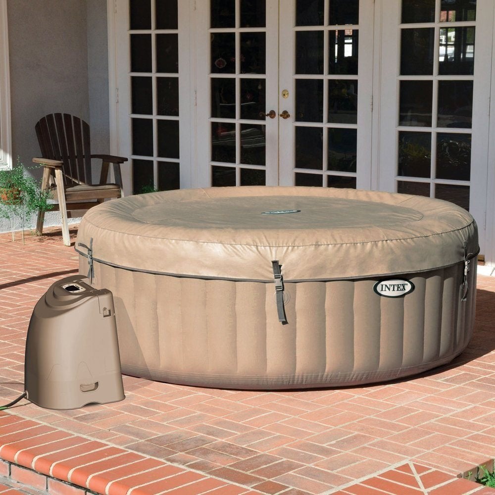 Jacuzzi Intex Pure Spa 4 personnes, Enlèvement, Utilisé, Tapis de sol, Gonflable
