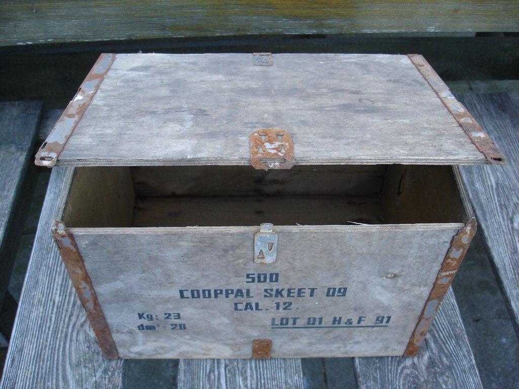 Oud klein munitie kistje / munitiekist, Verzamelen, Ophalen, Kist of Geocache