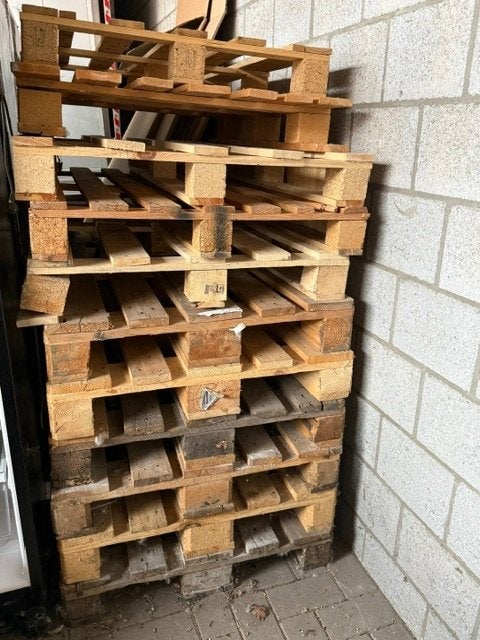 10 paletten mix, Doe-het-zelf en Bouw, Hout en Planken, Ophalen