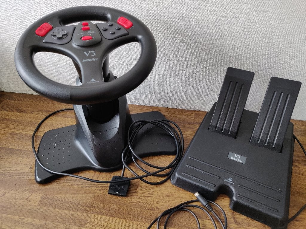 Interact V3 Racing Wheel Playstation 1 PS1, Consoles de jeu & Jeux vidéo, Consoles de jeu | Sony Consoles | Accessoires, Enlèvement ou Envoi